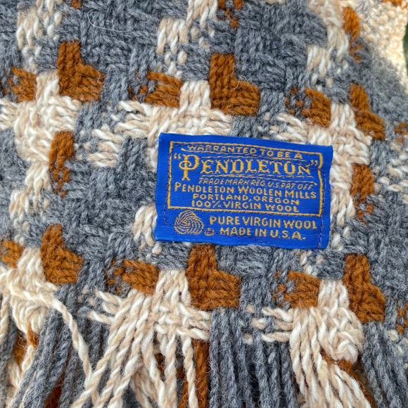 Pendleton Bedding Vintage Pendleton Made In Usa Pure Virgin Wool Throwblanket Houndstooth